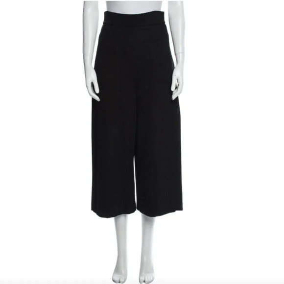 Tibi High Waisted Wide Legged Cropped Slacks - Picture 1 of 10